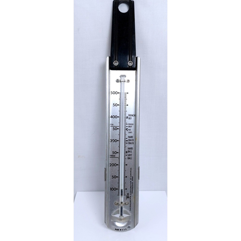 Vintage TCA Tru-Temp Deep Fat Frying and Candy Thermometer With‎ Pot Hook